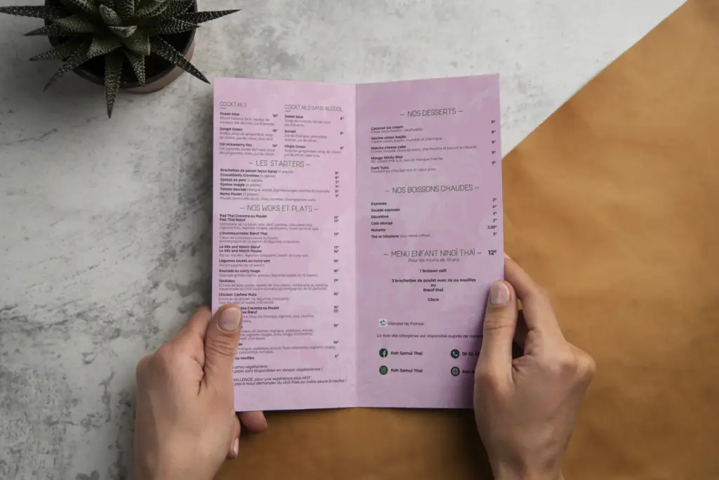 Menu Saison Été - Fraîcheur et Couleurs : Une escapade visuelle avant même le premier plat.